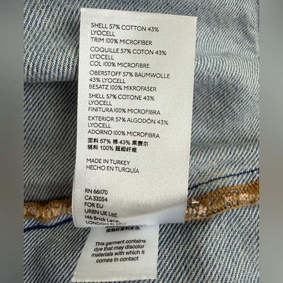 Free People After Hours Fringe Denim Jacket XS Oversized Western Boho Sold Out - Picture 13 of 13